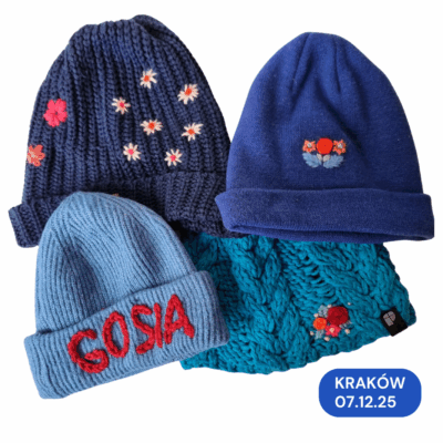 Kraków: warsztat haftu wełną na czapkach