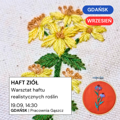 Gdańsk 19.09: haftujemy zioła