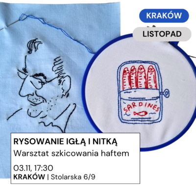 Kraków 03.11: rysowanie igłą i nitką