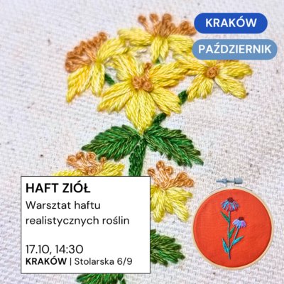 Kraków 17.10: haftujemy zioła